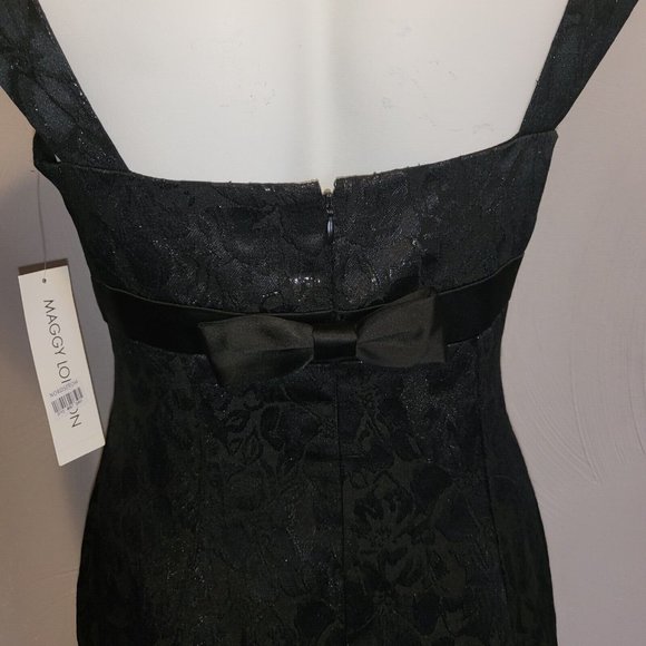 Maggie London, Black Dress, Size 6, Floral, Sleeveless, Fit & Flare, NWT - Picture 4 of 9